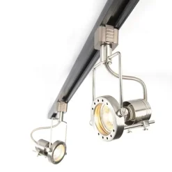 Modern railsysteem met 3 spots staal 1-fase- Iconic Suplux