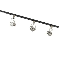 Modern railsysteem met 3 spots staal 1-fase- Iconic Suplux
