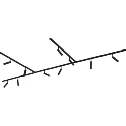 Modern railsysteem met 10 spots zwart 1-fase - Slimline Uzzy