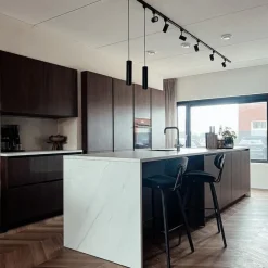 Modern railsysteem met 10 spots zwart 1-fase- Iconic Jeana