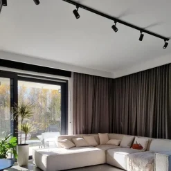 Modern railsysteem met 10 spots zwart 1-fase- Iconic Jeana