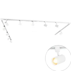Modern railsysteem met 10 spots wit 1-fase- Iconic Jeana