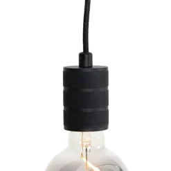 Modern railsysteem met 3 spots en 3 hanglampen zwart 1-fase - Iconic Cavalux Jeana