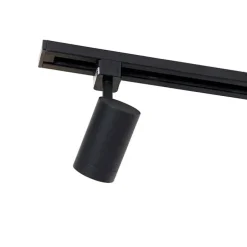 Modern railsysteem met 3 spots en 3 hanglampen zwart 1-fase - Iconic Cavalux Jeana