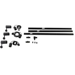 Modern railsysteem met 3 spots en 3 hanglampen zwart 1-fase - Iconic Cavalux Jeana