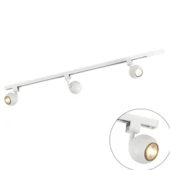 Modern railsysteem met 3 spots wit 1-fase- Iconic Gissi