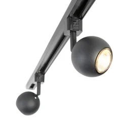 Modern railsysteem met 5 spots zwart 1-fase- Iconic Gissi