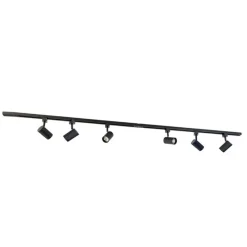 Modern railsysteem met 6 spots zwart 1-fase 200cm - Iconic Jeana