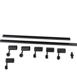 Modern railsysteem met 6 spots zwart 1-fase 200cm - Iconic Jeana