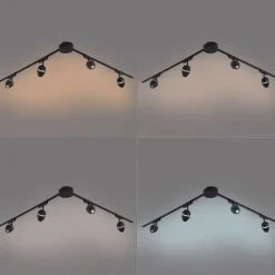 Modern railsysteem met 4 spots zwart 1-fase - Magnetic Eggy