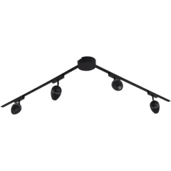 Modern railsysteem met 4 spots zwart 1-fase - Magnetic Eggy