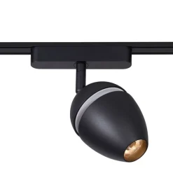 Modern railsysteem met 4 spots zwart 1-fase - Magnetic Eggy