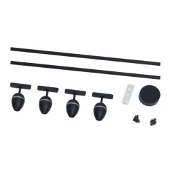 Modern railsysteem met 4 spots zwart 1-fase - Magnetic Eggy