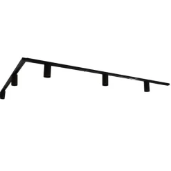 Modern railsysteem met 5 spots zwart 1-fase GU10 50mm - Iconic Ruby