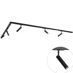 Modern railsysteem met 5 spots zwart 1-fase - Iconic Ivy