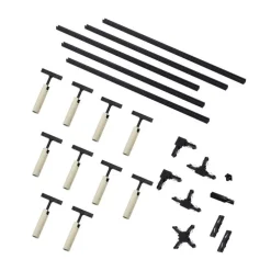 Modern railsysteem met 10 spots beige met zwart 1-fase - Slimline Uzzy