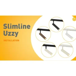 Modern railsysteem met 10 spots beige met zwart 1-fase - Slimline Uzzy