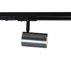 Modern railsysteem met 5 spots gunmetal 1-fase - Iconic Jeana