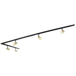 Modern railsysteem met 5 spots goud 1-fase- Iconic Jeana