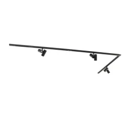 Modern railsysteem met 3 spots zwart 1-fase- Iconic Scopio