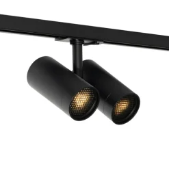 Modern railsysteem met 3 spots zwart 1-fase- Iconic Scopio