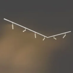 Modern railsysteem met 6 spots beige met wit 1-fase - Slimline Uzzy