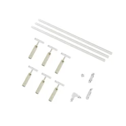 Modern railsysteem met 6 spots beige met wit 1-fase - Slimline Uzzy