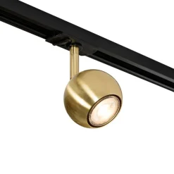 Modern railsysteem met 5 spots goud 1-fase- Iconic Gissi