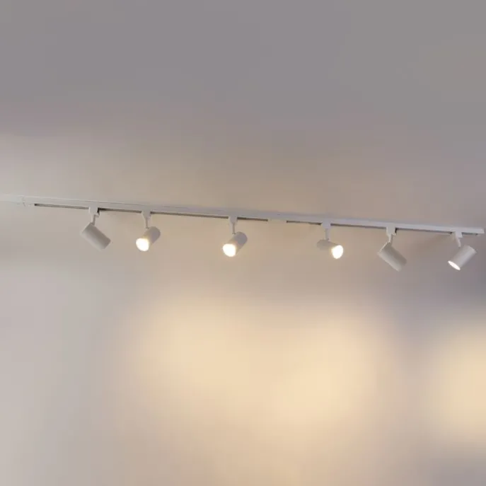 Modern railsysteem met 6 spots wit 1-fase 200cm - Iconic Jeana