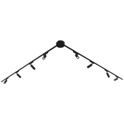 Modern railsysteem met 8 spots zwart 1-fase - Magnetic Samson