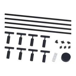 Modern railsysteem met 8 spots zwart 1-fase - Magnetic Samson