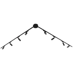 Modern railsysteem met 8 spots zwart 1-fase - Magnetic Samson