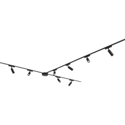 Modern railsysteem met 8 spots zwart 1-fase - Magnetic Samson