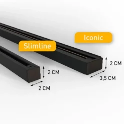 Modern railsysteem met 6 spots en 4 hanglampen zwart 1-fase - Slimline Uzzy Keno