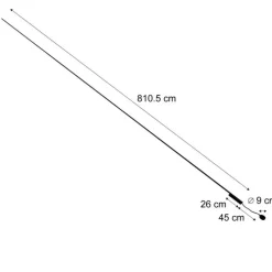 Modern railsysteem zwart 1-fase 800 cm - Magnetic