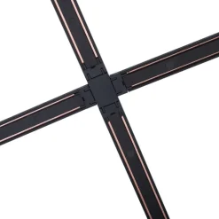 Modern railsysteem zwart 1-fase 600 cm met ronde voeding - Magnetic