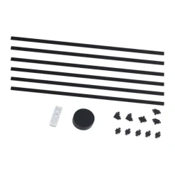 Modern railsysteem zwart 1-fase 600 cm met ronde voeding - Magnetic