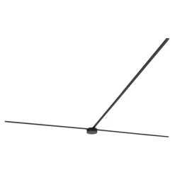 Modern railsysteem zwart 1-fase 400 cm met ronde voeding - Magnetic