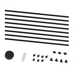 Modern railsysteem zwart 1-fase 800 cm met ronde voeding - Magnetic