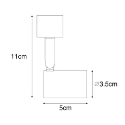 Moderne 1 fase railspot wit - Iconic Jeany