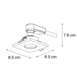 Moderne badkamer inbouwspot zwart - Doku