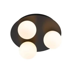 Moderne badkamer plafondlamp zwart 3-lichts - Cederic