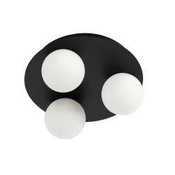 Moderne badkamer plafondlamp zwart 3-lichts - Cederic