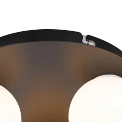 Moderne badkamer plafondlamp zwart 3-lichts - Cederic