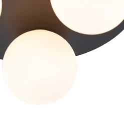 Moderne badkamer plafondlamp zwart 3-lichts - Cederic