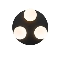 Moderne badkamer plafondlamp zwart 3-lichts - Cederic