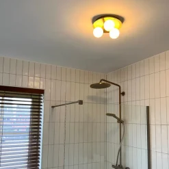 Moderne badkamer plafondlamp messing 3-lichts - Cederic