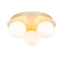 Moderne badkamer plafondlamp messing 3-lichts - Cederic