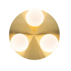 Moderne badkamer plafondlamp messing 3-lichts - Cederic