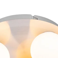 Moderne badkamer plafondlamp staal 3-lichts - Cederic